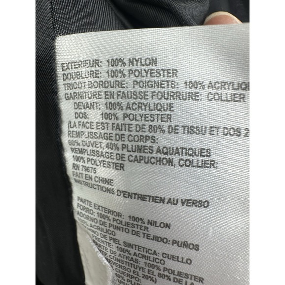 Michael Kors Women's Packable Down Fill Long Black Puffer Jacket Coat L  Warm - Picture 5 of 9